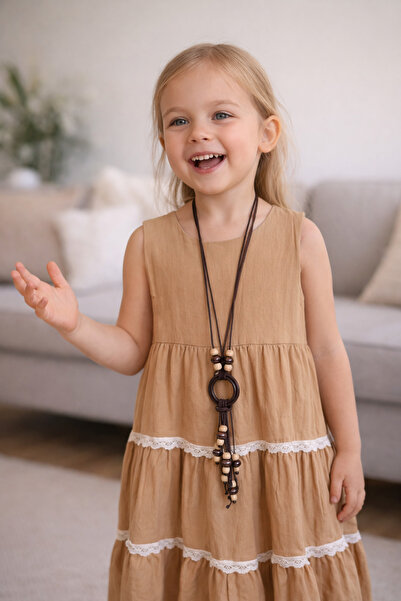 Babyhola Κολιέ 6-9 ετών Πολυεπίπεδο κορίτσι Eid Midi Long Graduation Prom φόρ...