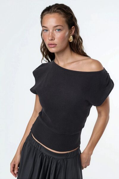 Hiccup Μπλούζα με λαιμόκοψη καγιάκ και τελείωμα σε σχήμα κάρπας BUSEM