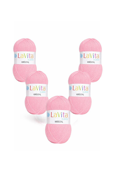 LaVita Yarn خيط كريستال للحياكة اليدوية 100% أكريليك 500 جرام 5 قطع (4028 أور...