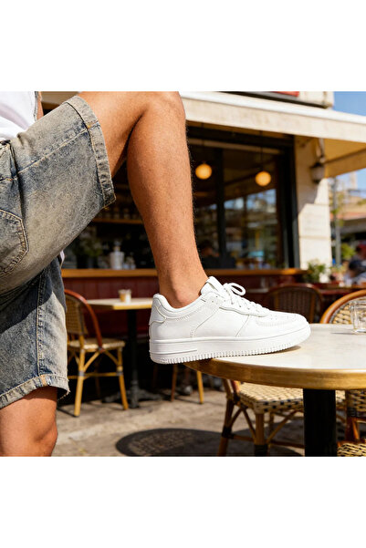 Tmall Pantofi sport bărbătești, piele, B4041, alb
