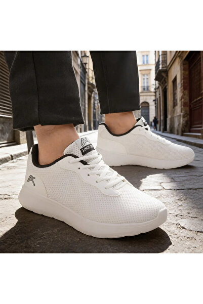 Tmall Pantofi sport bărbătești, material textil, B4043, alb
