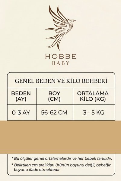 hobbe baby 100% Cotton 3-Piece Newborn Baby Hospital Take-Home Set
