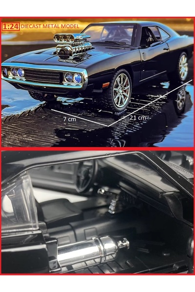 OYUNCAKSAHİLİ Fast And Furious Dodge Charger 1970 Hızlı Öfkeli Doom Dominic T...