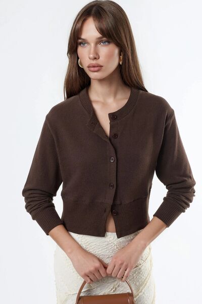 Hiccup Busem Buttoned Short Knitwear Jacket