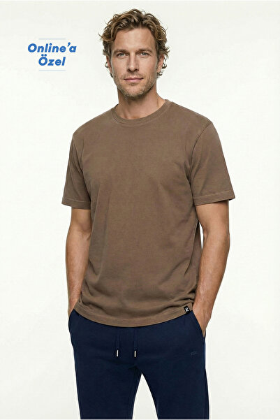 Kiğılı Μπλουζάκι με λαιμόκοψη ποδηλάτου, κανονική εφαρμογή, από βαμβάκι που α...