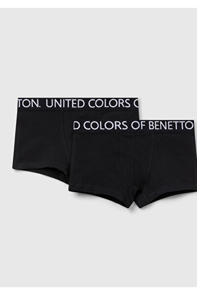 United Colors of Benetton Σετ 2 τεμαχίων μπόξερ για αγόρια με ροζ μέση και τυ...