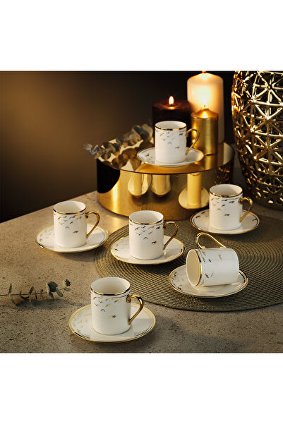 Aryıldız Poma 12 Parça 6 Kişilik Türk Kahve Fincan Takımı