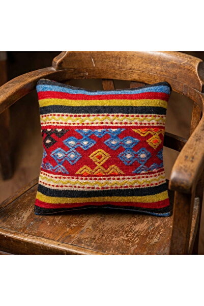 Vintage Kilimli Yastık Kılıfı PLLWSQR1354 - 40x40