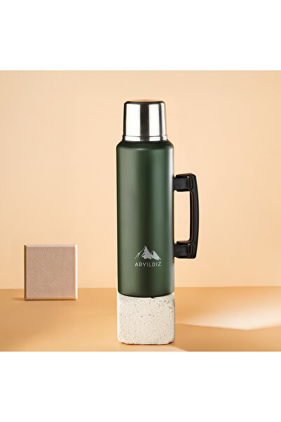 Aryıldız Nature Camp Taşınabilir Termos Yeşil 1,5 Litre