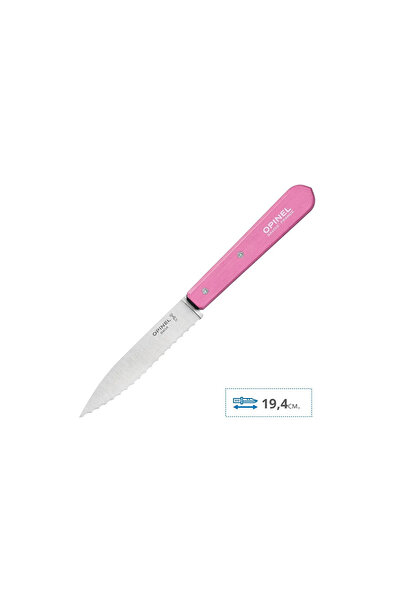 Opinel Essential No:113 Paslanmaz Çelik Tırtıklı Soyma Bıçağı Mor