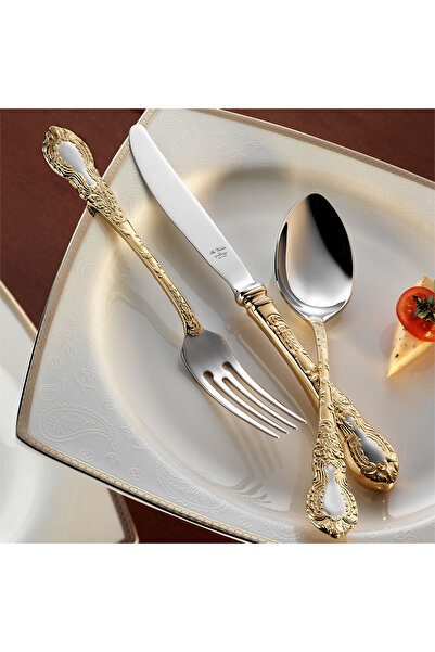 Aryıldız Çırağan Antique Series Plus 84 Pieces 12 Person Cutlery Set
