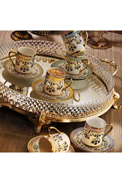 Aryıldız Nigar 12 Parça 6 Kişilik Türk Kahve Fincan Takımı