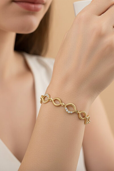 XUPING JEWELRY Stil Incisi/Xupıng Jewelry 14 Ayar Altın Kaplama Hallow Zirkon...