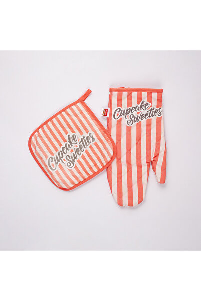 MAXSTYLE Crystal Mutfak Eldiveni+Tutkaç Set Cupcakes