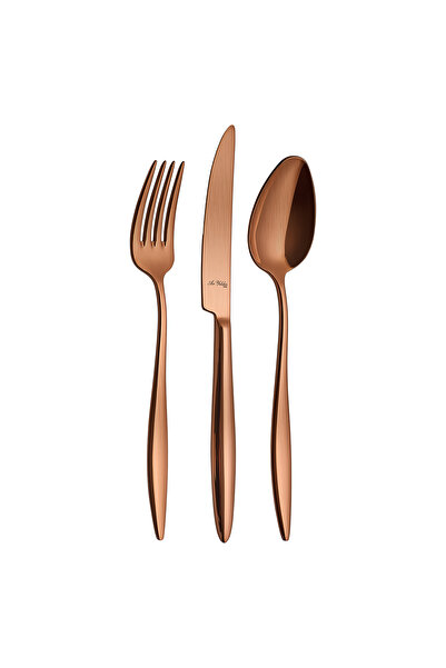 Aryıldız Elegant Bronz 24 Parça 6 Kişilik Çatal Kaşık Bıçak Takımı
