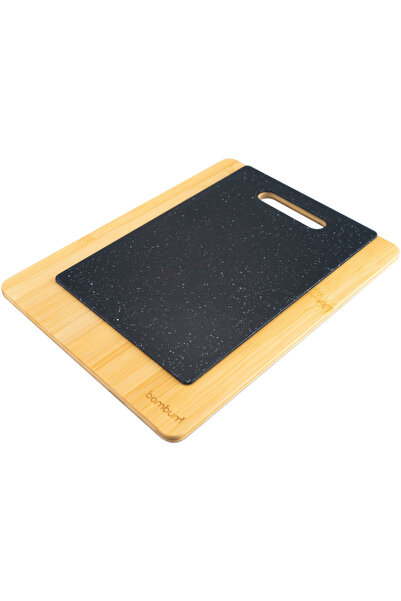 Bambum لوح تقطيع ليونا مزدوج باللون الأسود