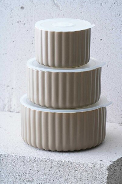 ACAR KAL-07464/6 Blush 10/13/15 cm Set de 3 recipiente de depozitare cu capac...