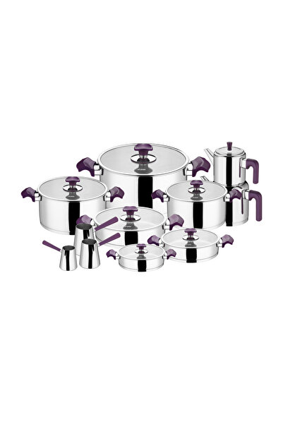 Aryıldız King 20 Parça Ideal Set Cam Kapak Mor