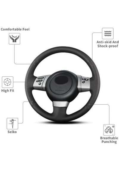 Generic Kazi Store PU Leather Steering Wheel Cover compatible with Toyota FJ Cruiser 2007-2024, Hand Stitche