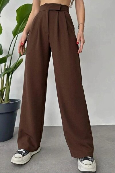 BILDEŞA Women's High Waist Velcro Waist Palazzo Pants