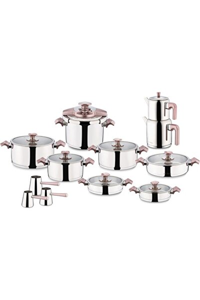 Aryıldız King Ideal Set Cam Kapak Rose 22 Parça