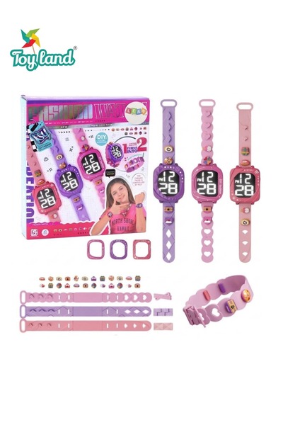 TOY LAND DIY Fashion Watch Set for Girls – Customizable Watch with 3 Straps, ...