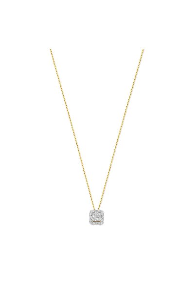 Isabel Bernard De la Paix Elena 14 Karat Goldkette mit Diamant 0.18 ct IBD350030