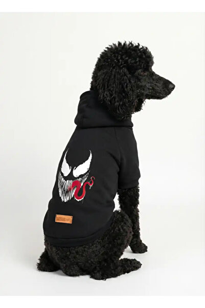 MPZ Pets Cat and Dog Outfit & Gown - Black Hoodie Venom