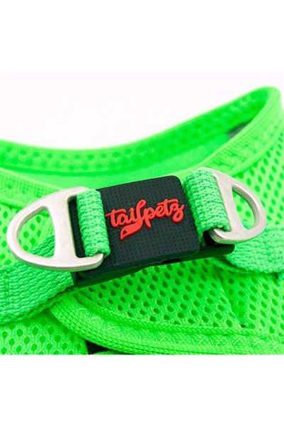 Tailpetz حزام صدر شبكي هوائي باللون الأخضر النيون