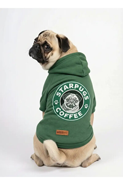MPZ Pets Cat and Dog Outfit & Dress - Green Hoodie Starpugs