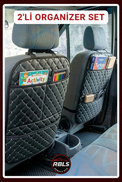 rebols Suni Deri Araba Koltuk Arkası Eşya Düzenleyici Organizer Araç Içi Oto ...