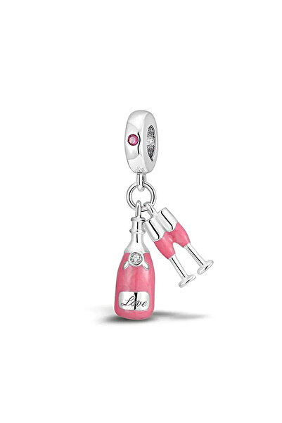 Fubena Pembe Şampanya Ve Kadehleri Sallantılı Charm