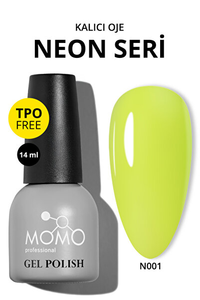 MOMO professional Kalıcı Oje N001, Neon Sarı, 14 ml