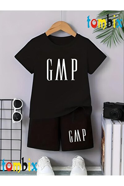 tombix UygunModa GMP ŠARAFIRANA MAJICA I KRATKE HLAČE DJEČJI SET