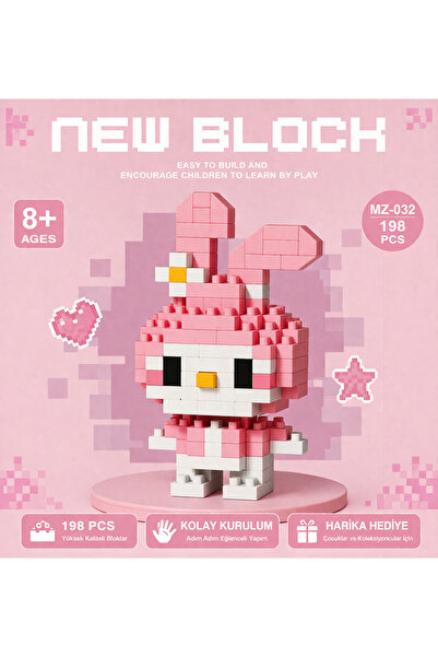 ydn 3D New Bricks Mini Yapı Blokları Lego My Melodi Sanrio Figür