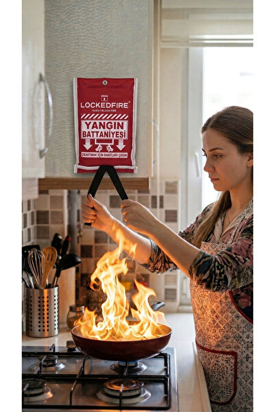 LOCKEDFIRE Fire-Stop: Yanmaz Cam Elyaf Yangın Battaniyesi ve Söndürme Örtüsü ...