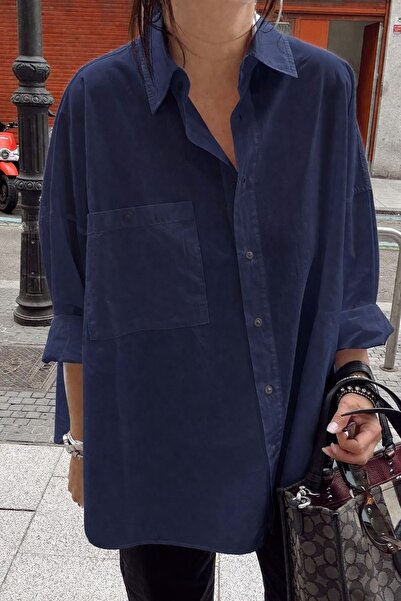 Lavanta Tekstil Μεγάλο πουκάμισο μονής τσέπης