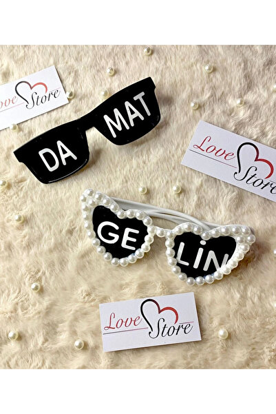 LoveStore Gelin Damat Gözlük Özel Tasarım Bride Groom Gözlük After Gözlük Yaz...