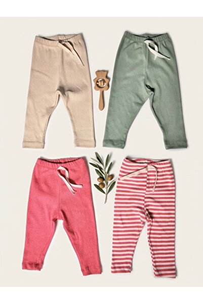Seasonal 4-Pack Ribbed Lycra Camisole Baby & Kids Stretch Leggings