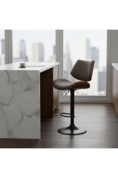 on home كرسي بار - 115x50x50 سم - بني