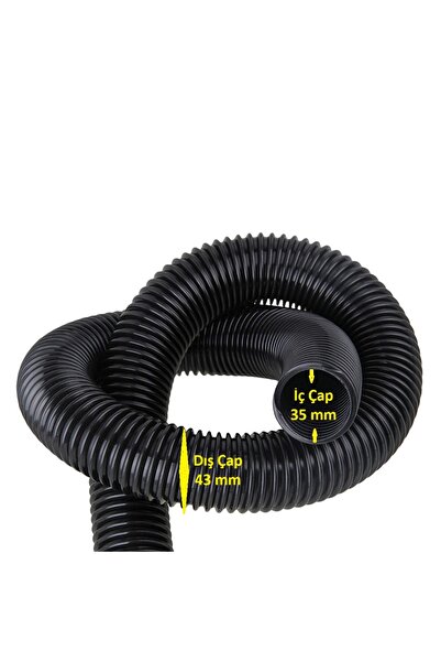 srfn ticaret Εύκαμπτος σωλήνας υψηλής αντοχής 1,7 μέτρων - Μαύρος για οικιακή...