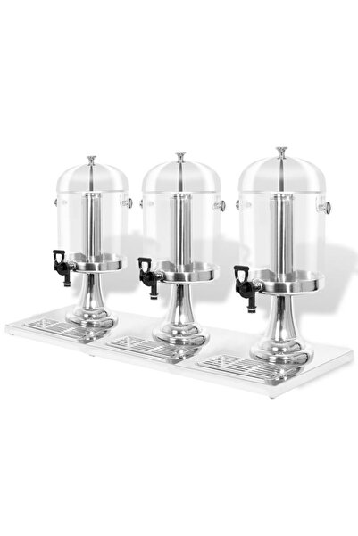 Concept Dozator triplu de suc, oțel inoxidabil, 3 x 8 L