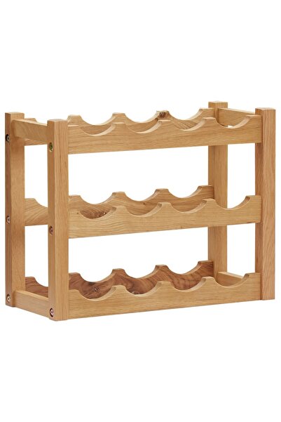 Concept Suport 12 sticle de vin, 47 x 21 x 36, lemn masiv de stejar