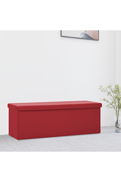 Concept Bancă de depozitare pliabilă, roșu vin, PVC