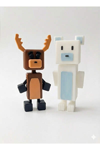 Store Super Bear Adventures -3D Figür || Kar Vadisi Ayı + Geyik Hareketli Figür