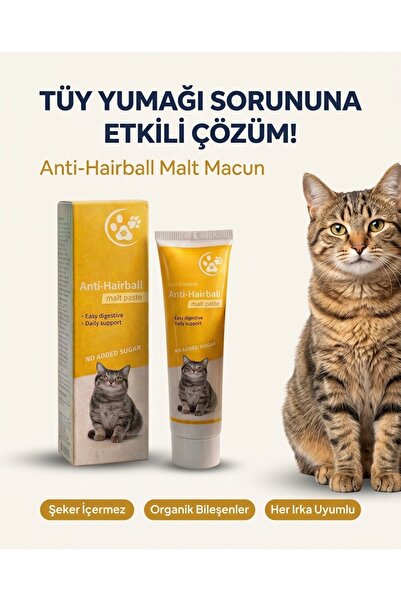 LAPHARMA Tüy Dökülmesi, Tüy Yumağı ve Kusma Engelleyici Organik Kedi Maltı 100g
