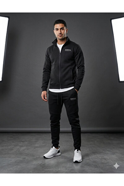 ByFourMan Ανδρικό σετ αθλητικής φόρμας AMBİTİONS Ba με τύπωμα με τσέπες με επ...