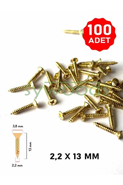 sywoods 100 Adet 13 Mm Mini Hobi Vidası Sarı
