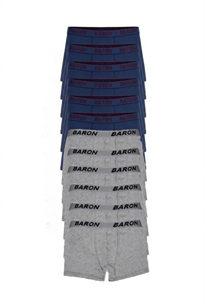 PİERLES 12 Τεμάχια Οικονομικά Σορτς Μπόξερ Λύκρα Ινδίγκο Μπλε-γκρι -p01