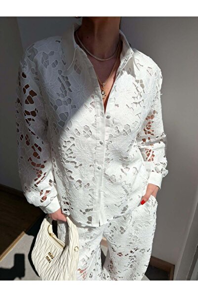 Lavanta Tekstil Σετ δύο τεμαχίων - Λευκό - Μακρύ